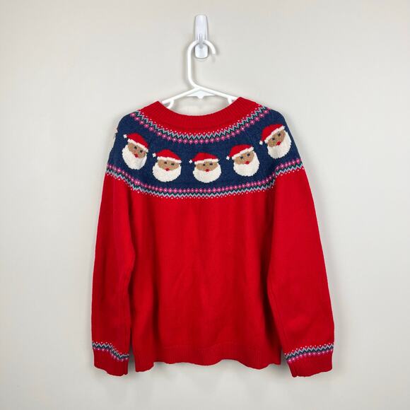 Mini Boden Fun Fair Isle Cardigan Red Father Christmas 9-10 - Picture 6 of 7
